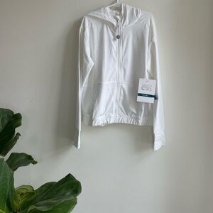 Athleta Girl White Hooded Jacket
